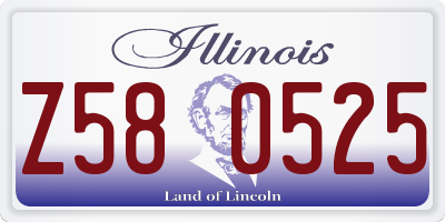 IL license plate Z580525