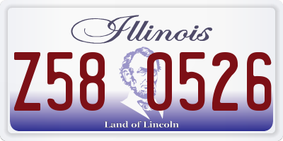 IL license plate Z580526