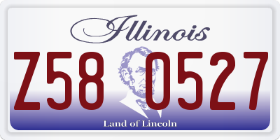 IL license plate Z580527