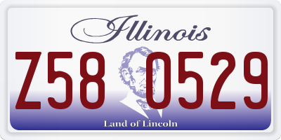 IL license plate Z580529