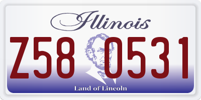 IL license plate Z580531