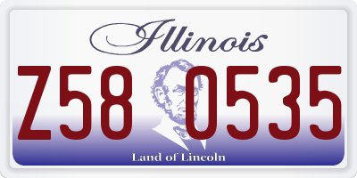 IL license plate Z580535