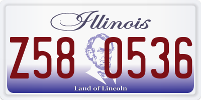 IL license plate Z580536