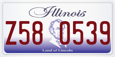 IL license plate Z580539