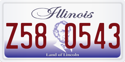 IL license plate Z580543