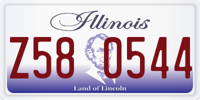 IL license plate Z580544