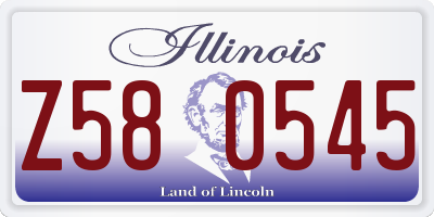IL license plate Z580545