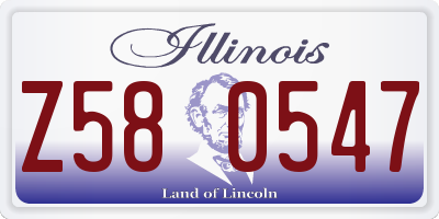 IL license plate Z580547