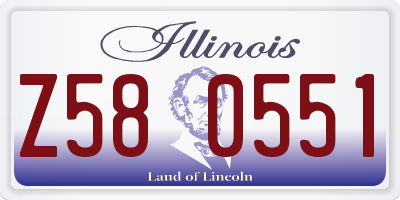IL license plate Z580551