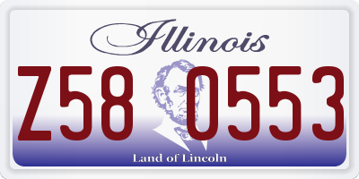 IL license plate Z580553