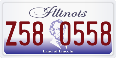 IL license plate Z580558