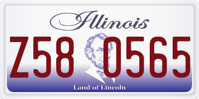 IL license plate Z580565