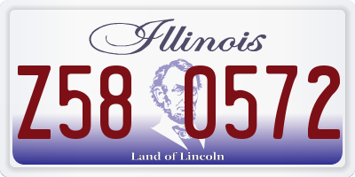 IL license plate Z580572