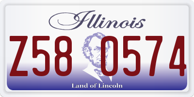 IL license plate Z580574
