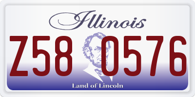 IL license plate Z580576