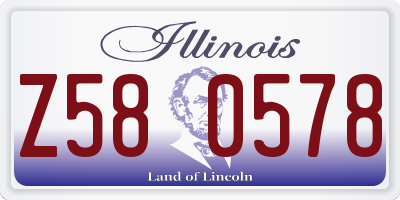 IL license plate Z580578