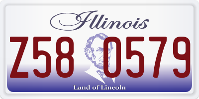 IL license plate Z580579