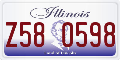 IL license plate Z580598