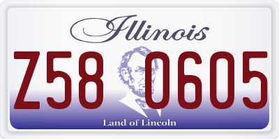 IL license plate Z580605