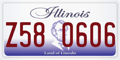IL license plate Z580606