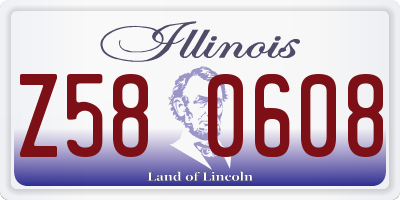 IL license plate Z580608