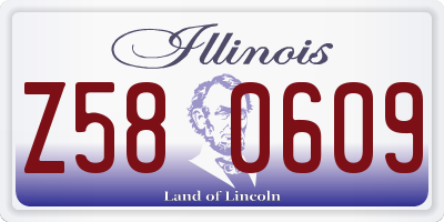 IL license plate Z580609