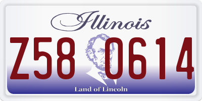 IL license plate Z580614