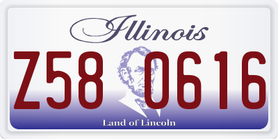 IL license plate Z580616