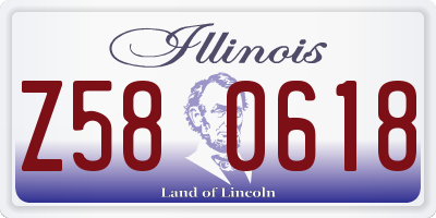 IL license plate Z580618
