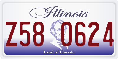 IL license plate Z580624