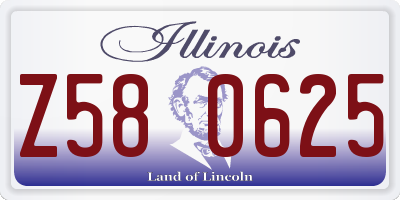 IL license plate Z580625