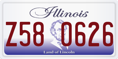 IL license plate Z580626