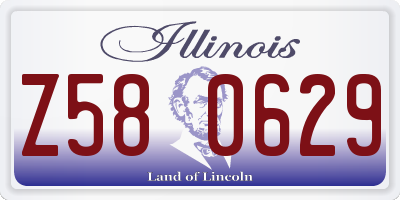 IL license plate Z580629