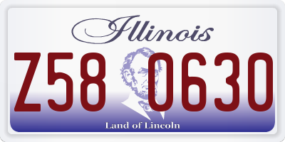IL license plate Z580630