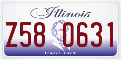 IL license plate Z580631