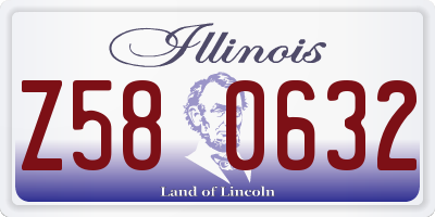 IL license plate Z580632