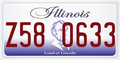 IL license plate Z580633