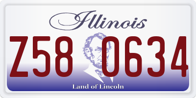 IL license plate Z580634