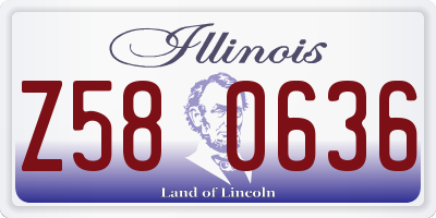 IL license plate Z580636