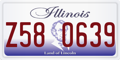 IL license plate Z580639