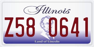 IL license plate Z580641