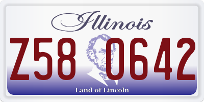 IL license plate Z580642