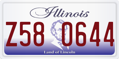 IL license plate Z580644