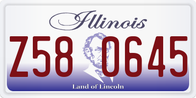 IL license plate Z580645