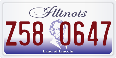 IL license plate Z580647