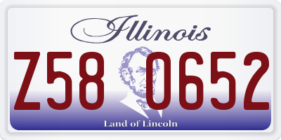 IL license plate Z580652