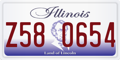 IL license plate Z580654