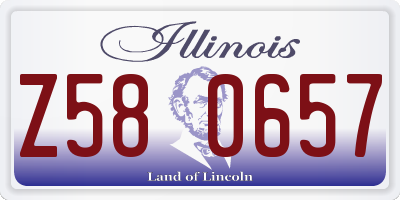 IL license plate Z580657