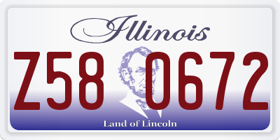 IL license plate Z580672