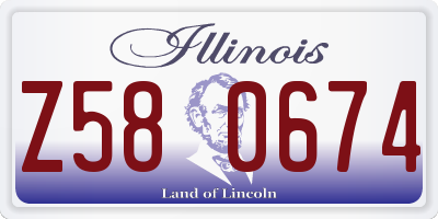 IL license plate Z580674